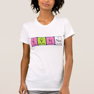 Sinalizar camisa de nome de mesa periódica