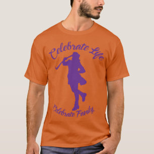Sindicato T-Shirt Orange w/ Purple Silhout