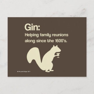 Sindicatos da família e cartão postal Gin