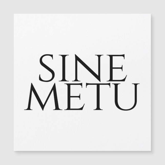 Sine Metu - Sem Medo (Frente)