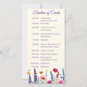 Sinfonia de flor selvagem- Programa de Casamento-
