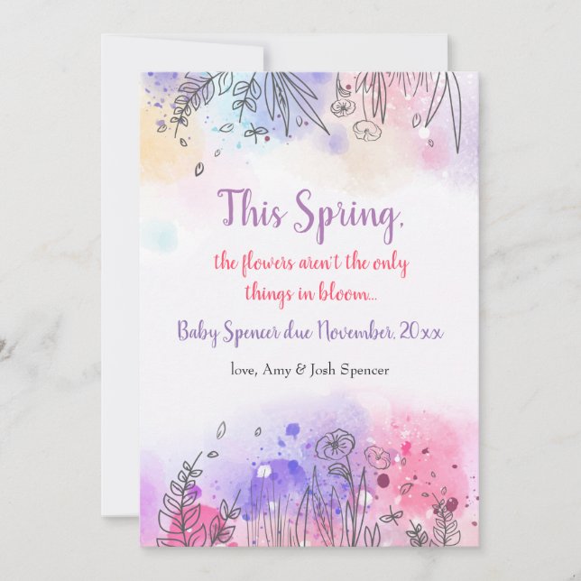 Sinfonia do anúncio de gravidez colorida (Frente)