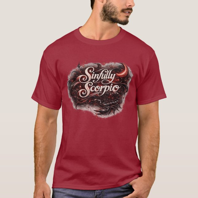 Sinfully Scorpio Zodiac T-Shirt – Dark Seductive A (Frente)