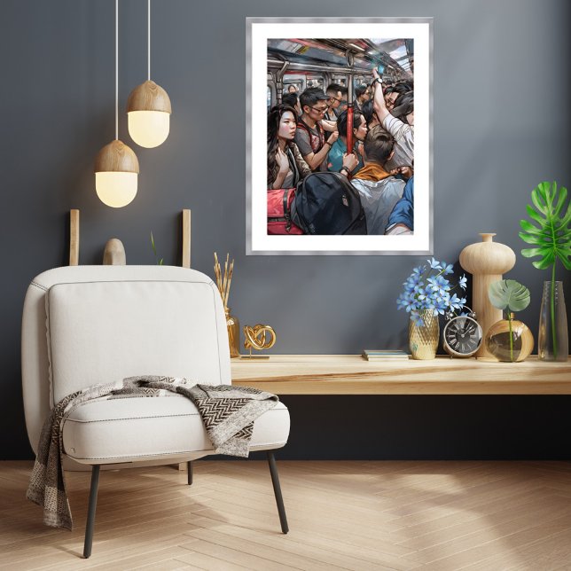 Singapura MRT - Impressão de Arte Arquivada (Singapore MRT Art Print)