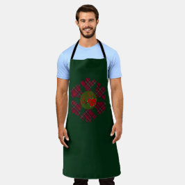 Single Plaid Snowflake Apron