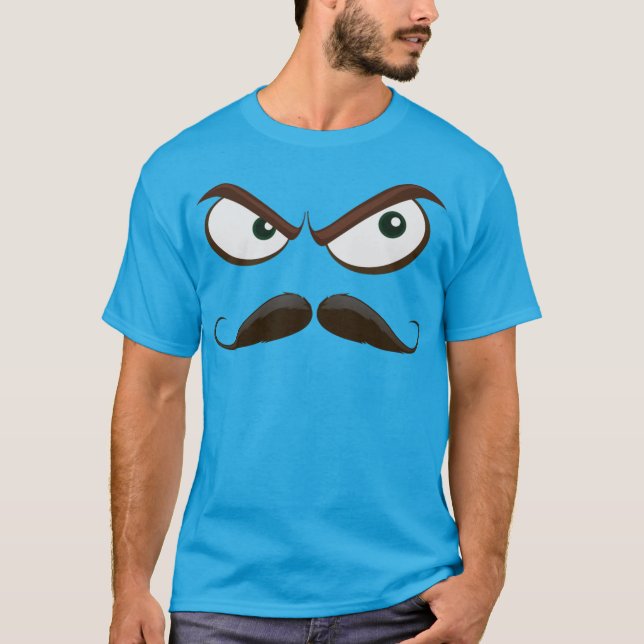 Sinister Mustache Emoji T-Shirt (Frente)
