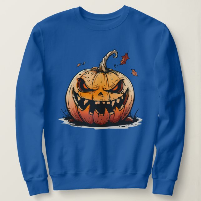 Sinister Pumpkin Halloween T-Shirt – Creepy Jack-O (Frente do Design)