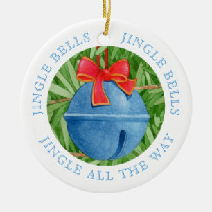 SINO DE NATAL Ornamento de Cerâmica em Círculo + T