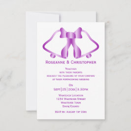 Sinos De Convite E Fita De Casamento Roxo