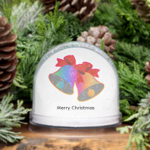 Sinos de Natal Arco-íris Feliz Natal