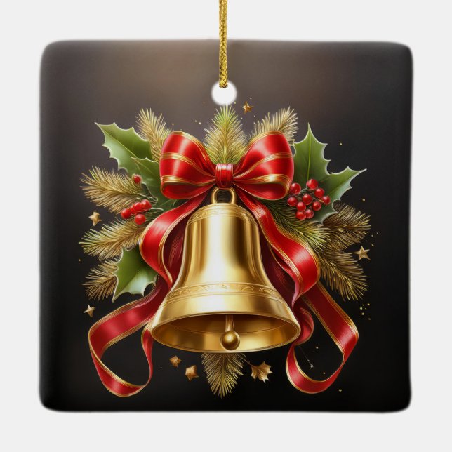 Sinos de Natal com Enfeites e Fita (Verso)
