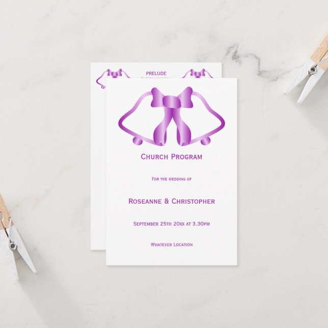 Sinos E Fita Do Programa Casamento Roxo (Frente/Verso In Situ)