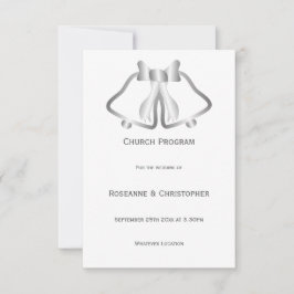 Sinos E Fita Do Programa De Casamento De Prata