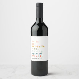 Sinos em Bobtails Etiqueta de Vinho Personalizada