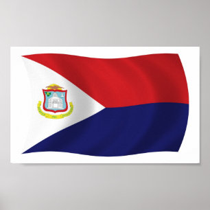 Sint Maarten Flag Impressão Poster