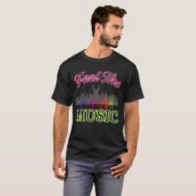 Sinta a Música – Camiseta de Multidão de Festa Vib