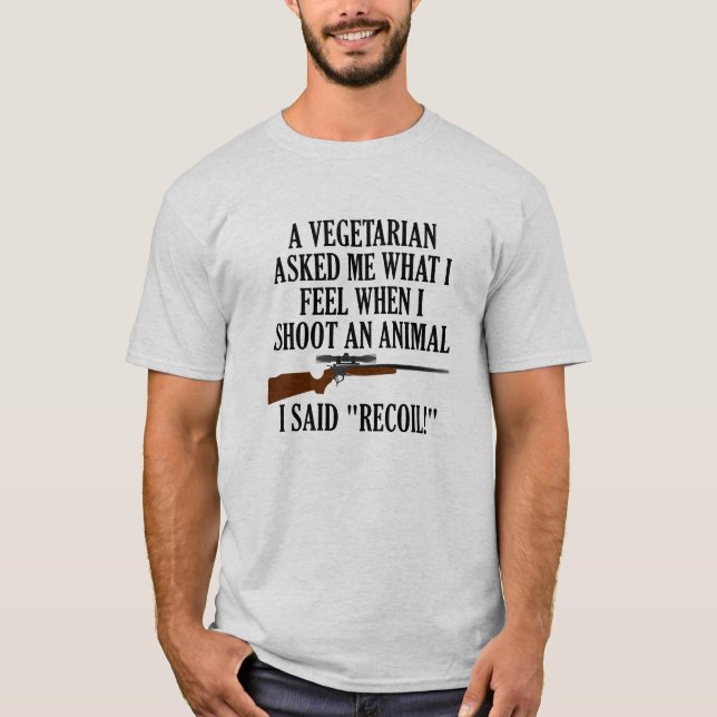 Sinta o Recoil Camiseta Funny Hunting (Frente)
