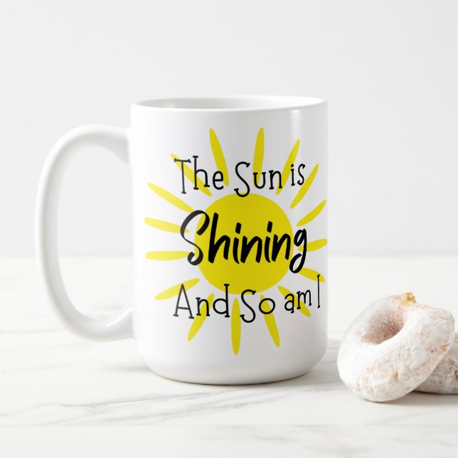 Sinta-se bem, feliz, caneca (Com Donut)