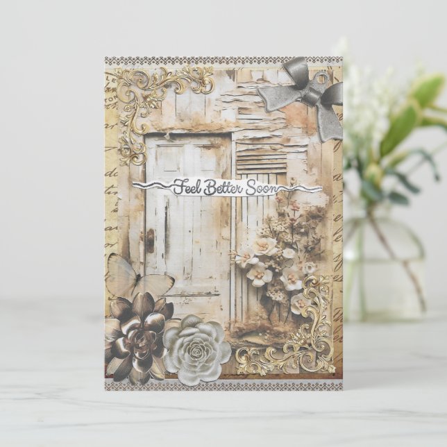 Sinta-Se Melhor Em Breve Consiga Um Cartão Bem Sau (Em pé/Frente)