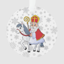 Sinterklaas e seu Ornamento Cavalo Branco