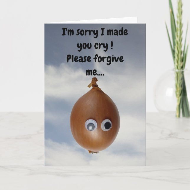 Sinto muito por tê-lo feito chorar! Cartão (Frente)