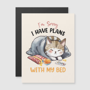 Sinto muito, tenho planos com minha cama - gato ma