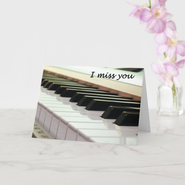 Sinto Sua Falta De Cartão De Teclado Piano (Orquídea)