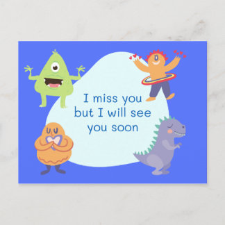 Sinto sua falta do cartão postal