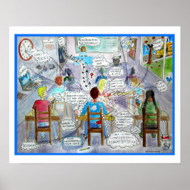 Sintomas ADHD Poster Excelente para sua sala de au
