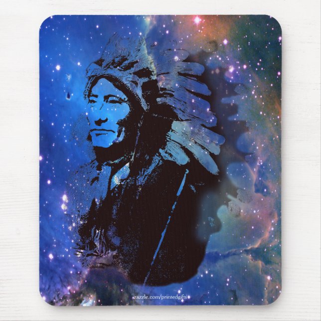 Sioux Chieftain Native American Gift Mousepad (Frente)