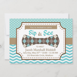 Sip and See for Boy Baby with Arco Tie