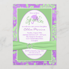 Sip Floral Verde Roxo e Consulte Convite