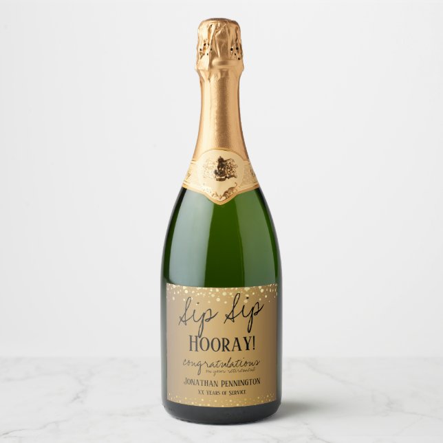 Sip Sip Hooray Parabéns Retirement Wine Lab (Frente)