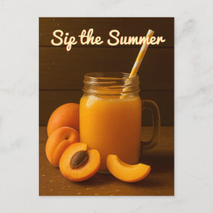 Sip the Summer - Cartão postal de suco de damasco