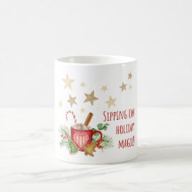 Sipando na caneca de Natal - Cozy Pega de café de