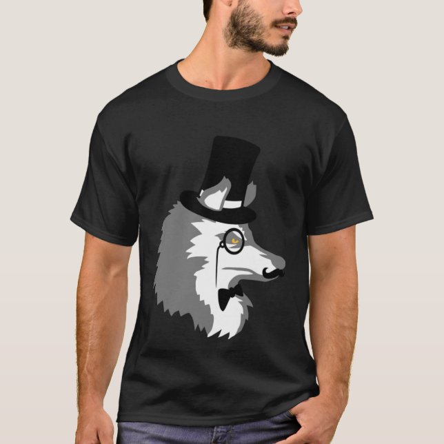 Sir Wolf Cavalheiros Top Hat Monocle Óculos Rich M (Frente)
