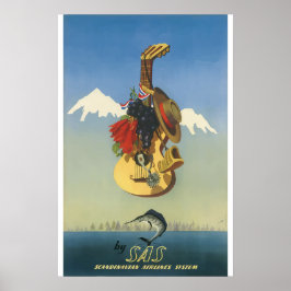 Sistema de Linhas Aéreas Escandinavas - Poster vin