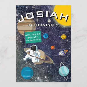 Sistema Solar, Convite de aniversário Astronauta