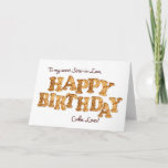 Sister-in-Law, um cartão de aniversário para um am<br><div class="desc">Um cartão de aniversário divertido para quem ama biscoitos e as coisas doces na vida. Cartas formadas por biscoitos fazem as palavras Feliz Aniversário. Dentro é um biscoito com uma mordida e um verso engraçado.</div>