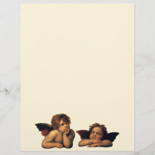 Sistine Madonna, detalhe Angels de Raphael Sanzio