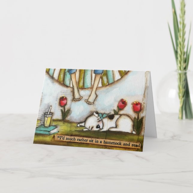 Sit and Read - Cartão de aniversário (Frente)