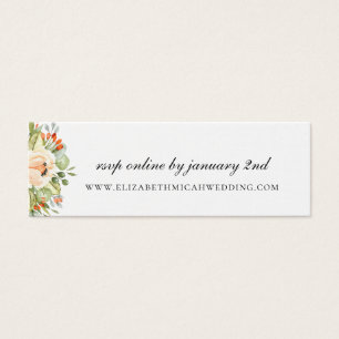 Site de Casamento Botânico Peach RSVP