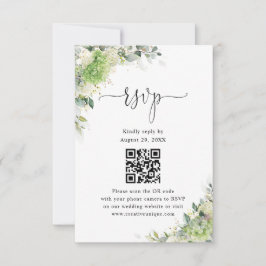 Site de Casamento com QR Code de RSVP de Hortênsia