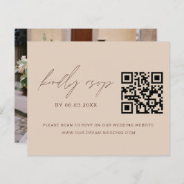 Site de Casamento de Foto RSVP de Código QR de Orç