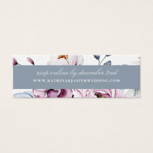 Site de Casamento Floral de Dusty Blue Mauve RSVP
