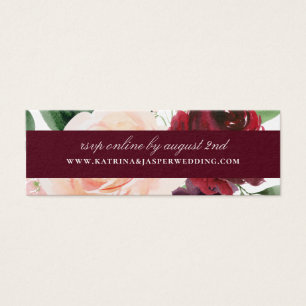 Site de Casamento Floral Elegante Burgundy RSVP