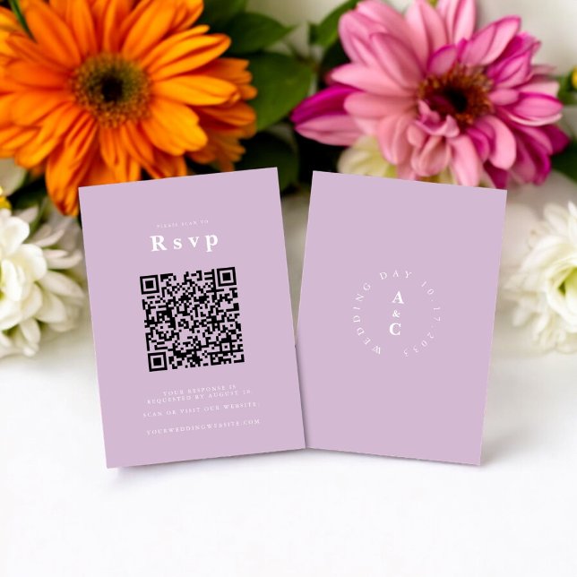 Site de Casamento | RSVP Código QR Lilic (qr code wedding website ,  tie the knot , lilic casual bold wedding )