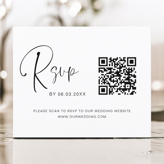 Site de Casamento RSVP de Código QR de Orçamento (Criador carregado)
