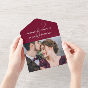 Site de Código QR de Foto Burgundy Minimalista Mod