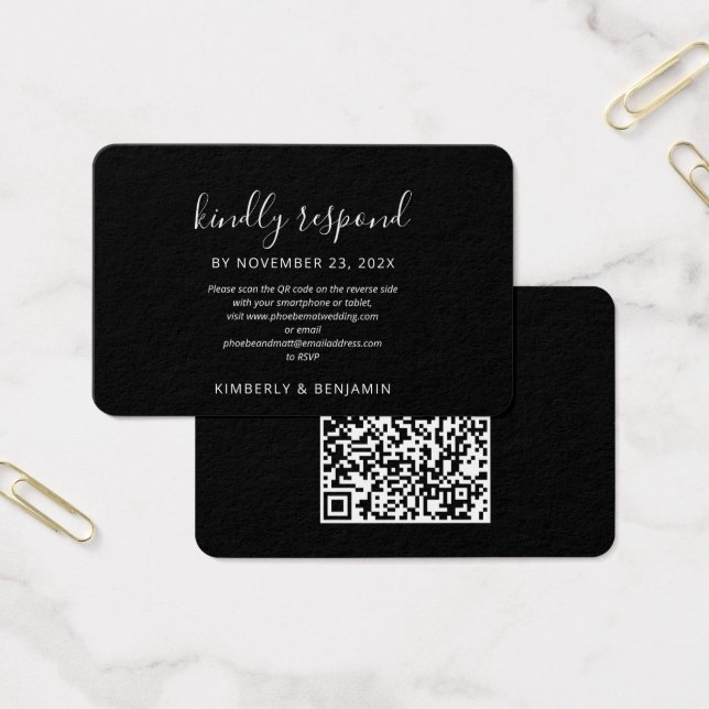Site de Código QR Elegante para RSVP de Casamento (Escritótio)